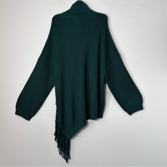 NWT Vince Camuto Plus Size Asymmetrical Fringe Turtleneck Long Sleeve Sweater 3X - Picture 8 of 9